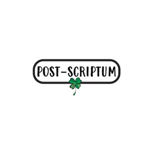 Logo Post-Scriptum — Un logo carré avec le texte « POST-SCRIPTUM » accompagné d'un trèfle vert. Sert de lien vers l'accueil.